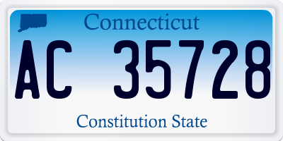 CT license plate AC35728