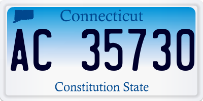 CT license plate AC35730