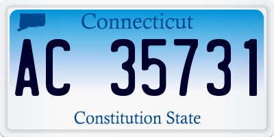 CT license plate AC35731