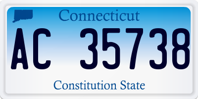 CT license plate AC35738