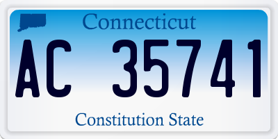 CT license plate AC35741