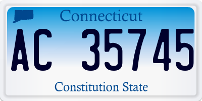 CT license plate AC35745