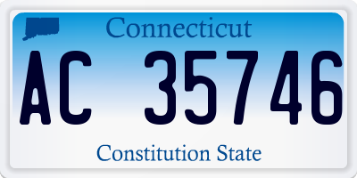 CT license plate AC35746