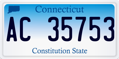 CT license plate AC35753