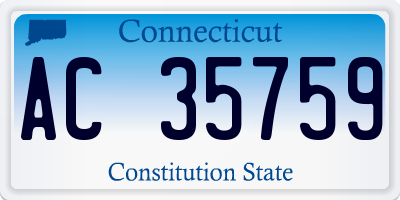 CT license plate AC35759