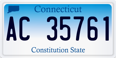 CT license plate AC35761