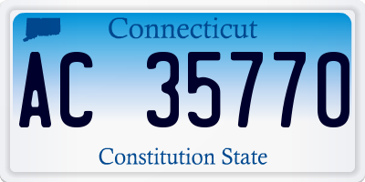 CT license plate AC35770