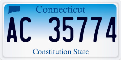 CT license plate AC35774