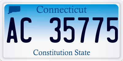 CT license plate AC35775