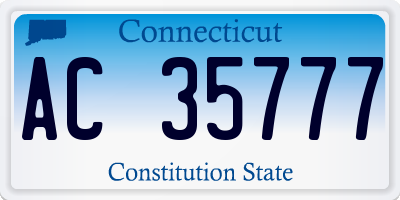 CT license plate AC35777