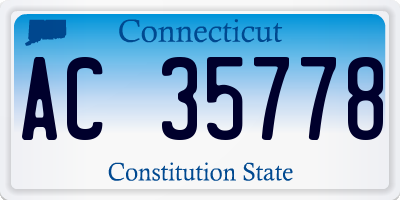CT license plate AC35778