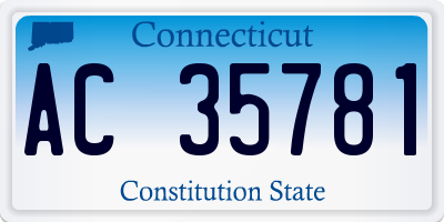 CT license plate AC35781