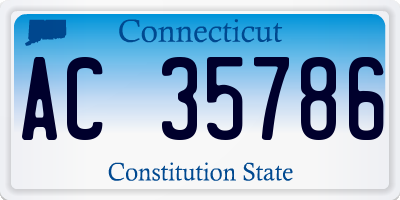 CT license plate AC35786
