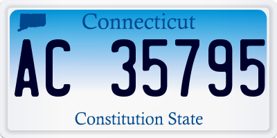 CT license plate AC35795