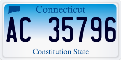 CT license plate AC35796