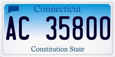 CT license plate AC35800