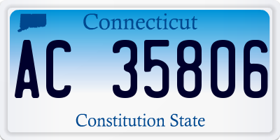 CT license plate AC35806