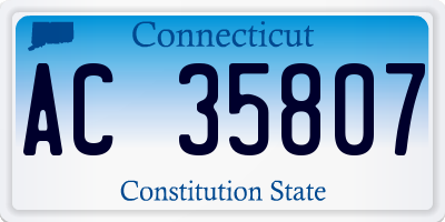 CT license plate AC35807