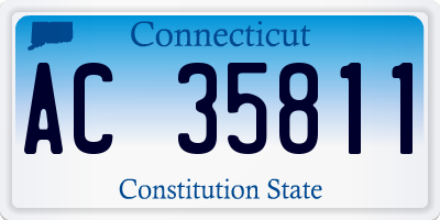 CT license plate AC35811