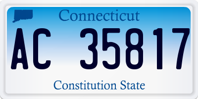 CT license plate AC35817