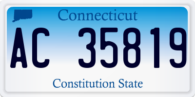 CT license plate AC35819