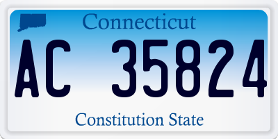 CT license plate AC35824