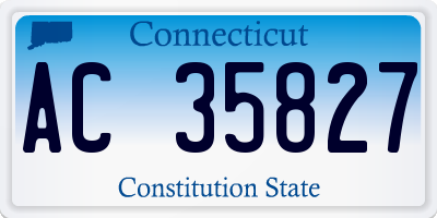 CT license plate AC35827