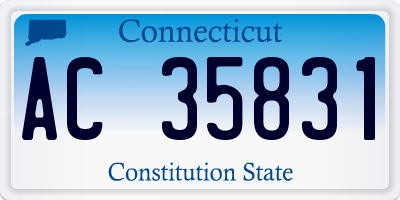 CT license plate AC35831