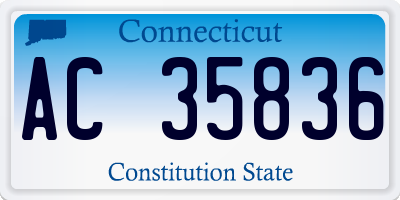 CT license plate AC35836