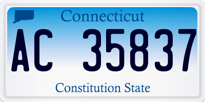 CT license plate AC35837