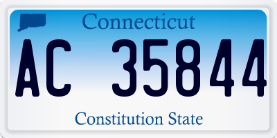 CT license plate AC35844