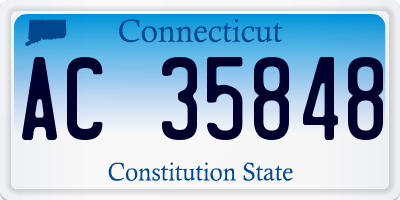 CT license plate AC35848
