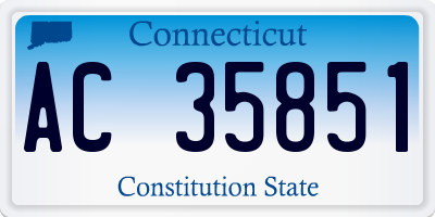 CT license plate AC35851