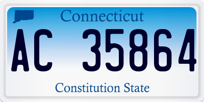 CT license plate AC35864
