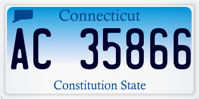 CT license plate AC35866
