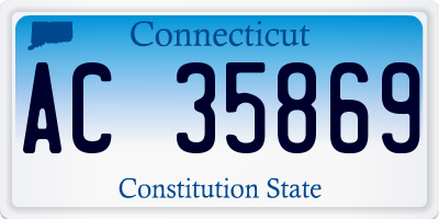 CT license plate AC35869