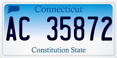 CT license plate AC35872