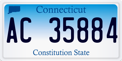 CT license plate AC35884