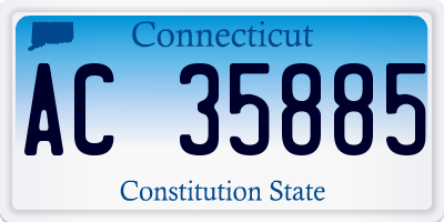 CT license plate AC35885