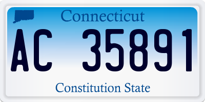 CT license plate AC35891
