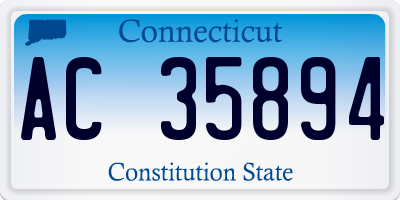 CT license plate AC35894