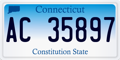 CT license plate AC35897