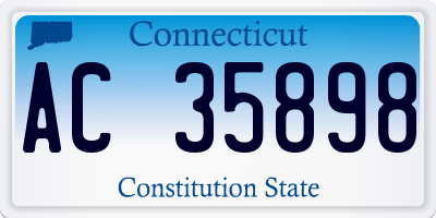 CT license plate AC35898