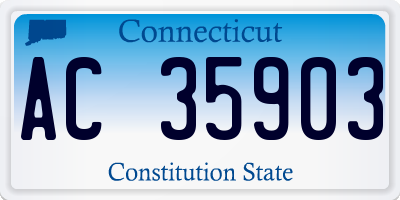 CT license plate AC35903