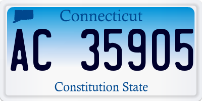 CT license plate AC35905