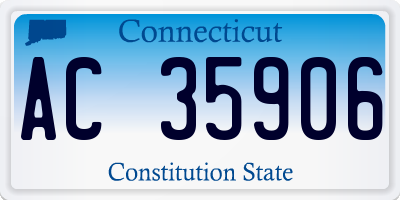 CT license plate AC35906