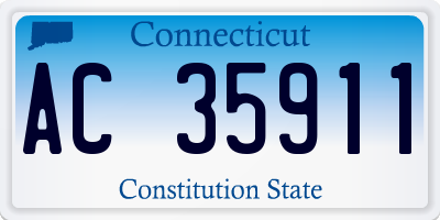 CT license plate AC35911