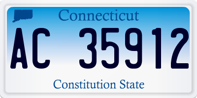 CT license plate AC35912