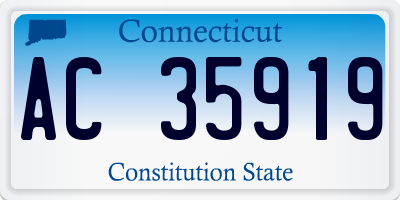 CT license plate AC35919