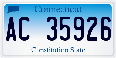 CT license plate AC35926